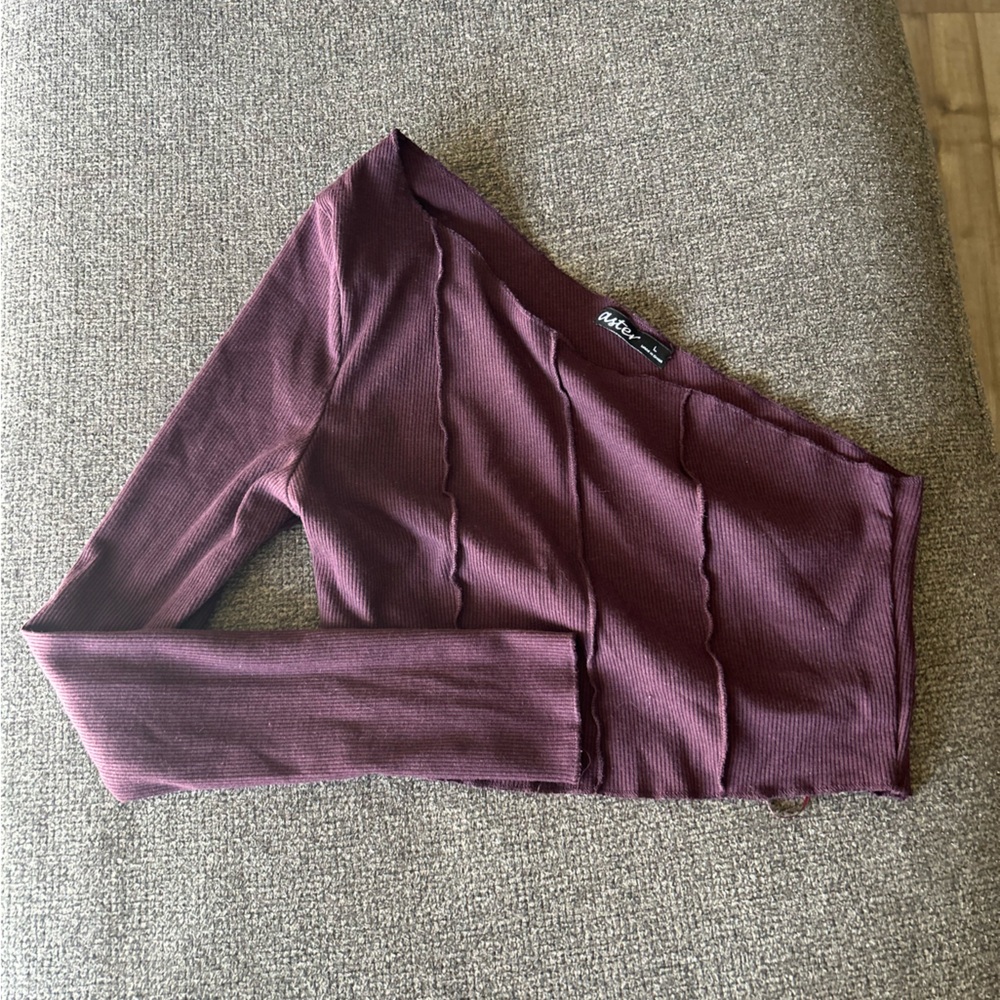 Chic Long Sleeve Top in Rich Plum